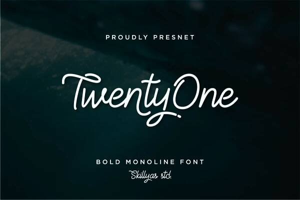 TwentyOne - Vintage Monoline Font