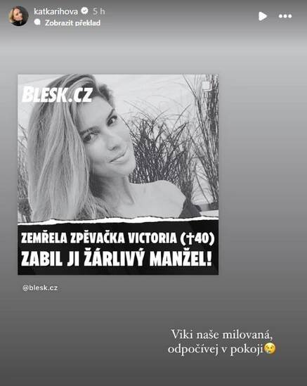Slavní truchlí: odchod zpěvačky Victorie v Turecku zasáhl Brzobohatého, Pártlovou a Vaňkovou - Zivot