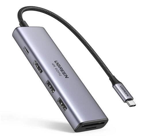 UGREEN USB-C Hub na HDMI, 2x USB 3.0 A, SD/TF a PD - Smarty.cz