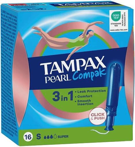 Tampax Pearl Compak Super tampony s aplikátorem