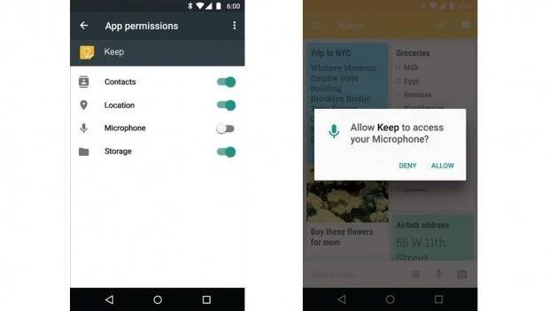 Android 6 dostal nový způsob oprávnění. 