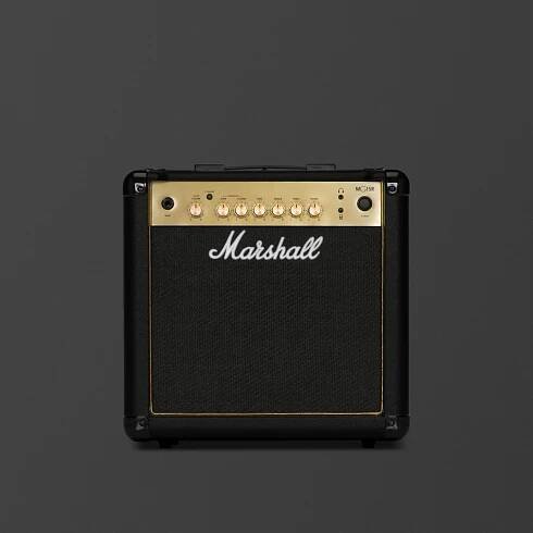 Front facing image of the Marshall MG15GR Combo.