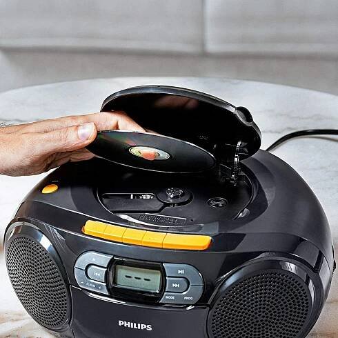 PHILIPS CD přehrávač kazetový přehrávač stereo přenosný boombox USB FM rádio MP3 páska