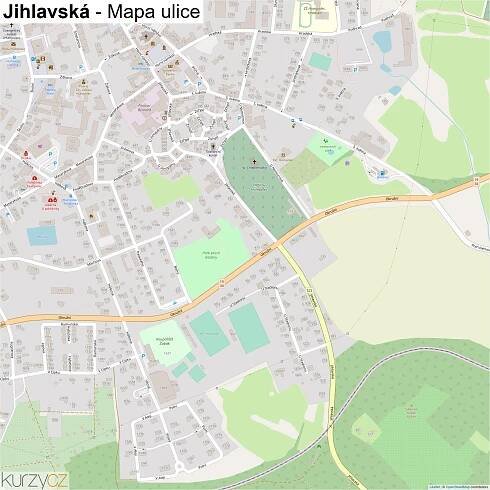 Jihlavská - mapy | Kurzy.cz