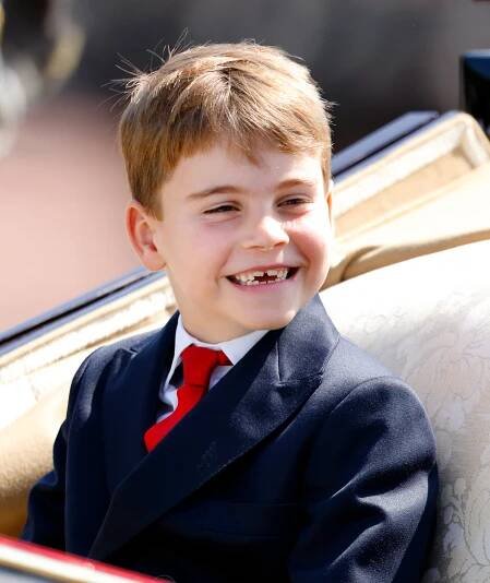 Prince Louis of Wales departs Buckingham Palace in an Ascot Landau horse-drawn carriage during Trooping The Colour 2025.