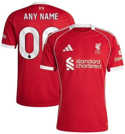  Liverpool adidas  2025/26 Home Custom Replica Jersey - Red