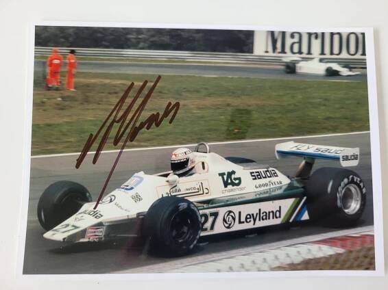 Alan Jones signed photo, Williams F1