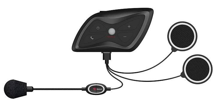 Teleheer T6 Plus Motorcycle Helmet Waterproof Bluetooth Headset/Intercom