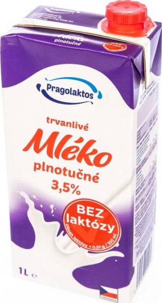 Pragolaktos Mléko plnotučné 1 l bez laktózy od 32 Kč