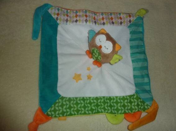 Mazlící dečka baby fehn forest sova plyšová