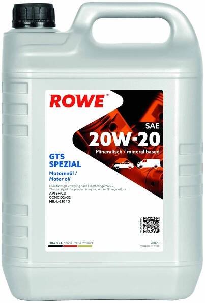 Motorový olej ROWE HIGHTEC GTS SPEZIAL 15W40 5l CCMC D2 CCMC G2, 20009-0050-99
