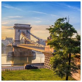 Obraz - Most přes �řeku, Budapešť, Maďarsko