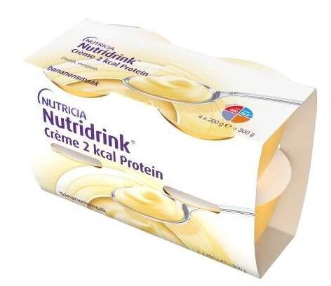 Nutridrink Creme 2 kcal Protein s příchuť banán 4 x 200 g