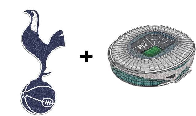 2 PACK Tottenham Hotspur FC® Logo + Stadium