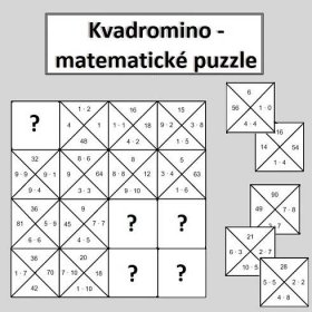 Kvadromino - matematické puzzle - Chytrý školáček