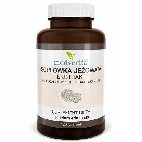Medverita Korálovec Ježatý Extrakt 120 kapslí