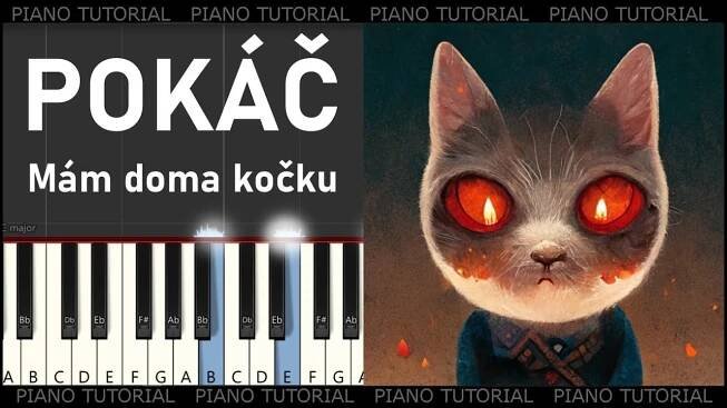 Pokáč - Mám doma kočku (piano tutorial / jak hrát)