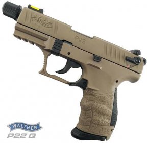 Pistole Walther P22Q Tactical, 22 LR, FDE