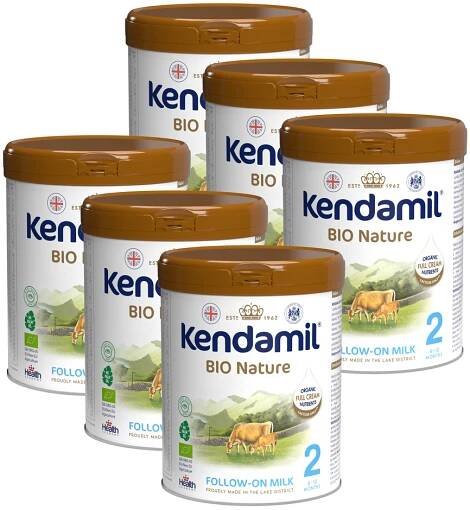 6x KENDAMIL Pokračovací BIO Nature 2 (800 g) DHA+