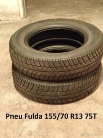 Letní pneu Fulda, Matador 155/70 R13, po 350 Kč za kus