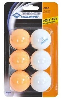 Míčky na stolní tenis SCHILDKROT Jade Poly 40+ 6ks