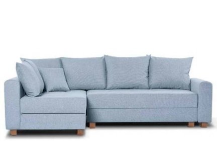 Rohová rozkládací pohovka modrá pravá/levá REVO - barva modrý - KONSIMO. online obchod s nábytkem