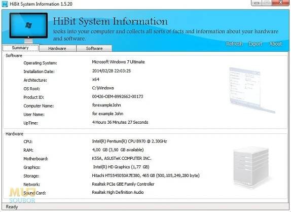 HiBit System Information ke stažení zdarma | Mujsoubor.cz - Programy a hry ke stažení