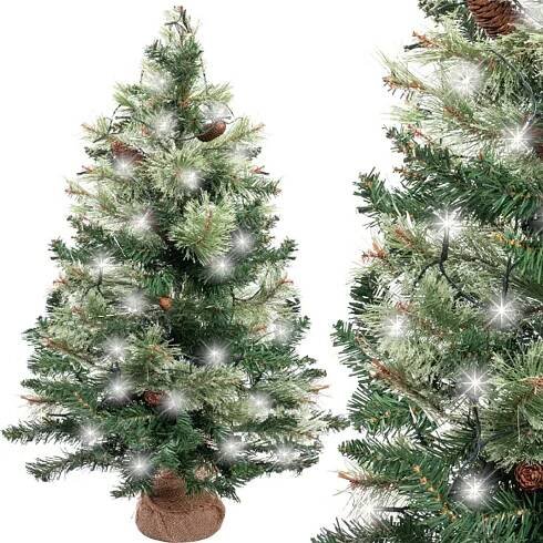 Tutumi - LED umělý vánoční stromek - borovice - zelená - 100 cm - LIVERO