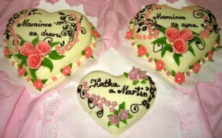 Klasický dort Tři srdce