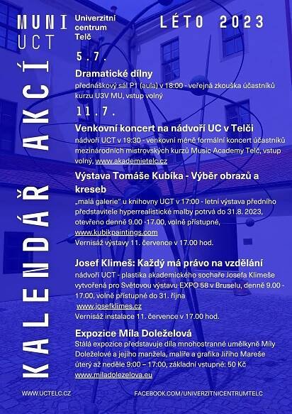 Kulturní akce | Univerzitní centrum Telč