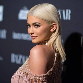Kylie Jenner Wore a Full-length Python Print Denim Jacket to a Birthday Party