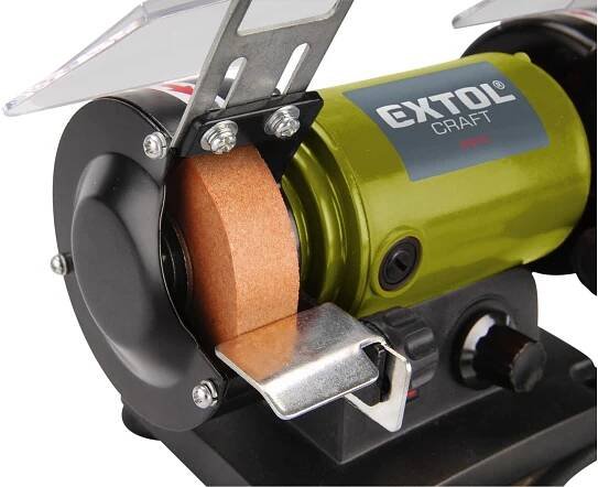 bruska stolní dvoukotoučová s přímou bruskou, 120W, EXTOL CRAFT 410112