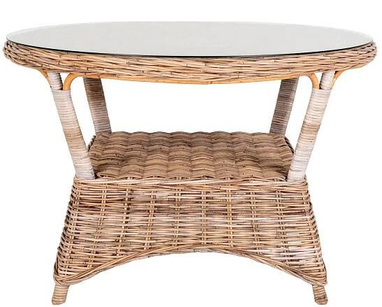 Ratanový kulatý zahradní jídelní stůl ø 120 cm Larisa – House Nordic