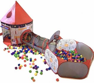 *HOLIDAY DIGEST PICK FOR FOLD AWAY* Playz Tent, Tunnel, and Ball Pit: Astronaut themed fun