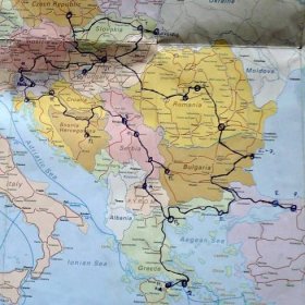 interrail mapa vychodni evropa