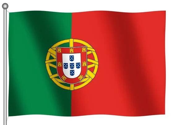 Vlajka Portugalska mává — Stock obrázek