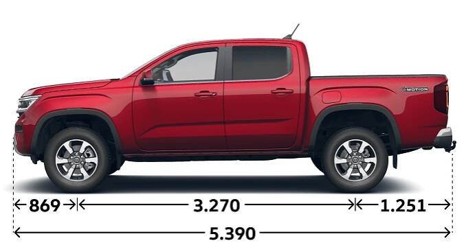 Der VW Amarok Style von der Seite.