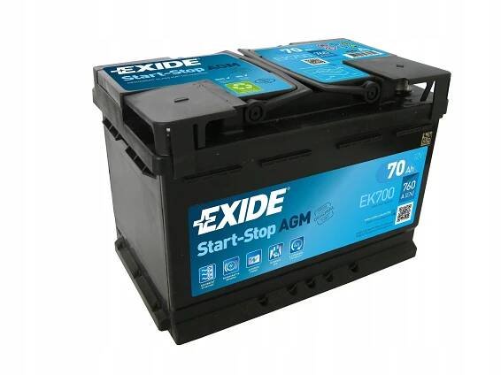 AKUMULÁTOR EXIDE EK700 70AH 760A AGM START-STOP Kapacita akumulátoru 70 mAh