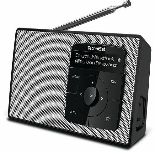 TechniSat DIGITRADIO 2 0002/3910 stolní rádio, DAB+, FM, DAB+, FM, Bluetooth, funkce alarmu, černá/bílá