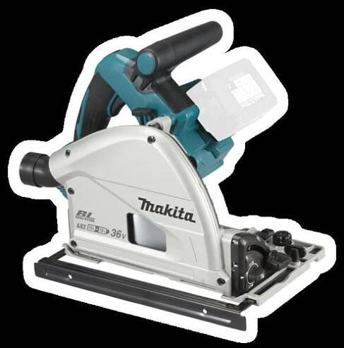 MAKITA Aku ponorná pila s AWS 165 mm Li-ion 2x18V, bez aku Z DSP601ZU