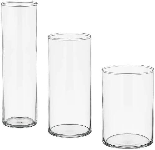 CYLINDER váza, sada 3 ks, čiré sklo - IKEA