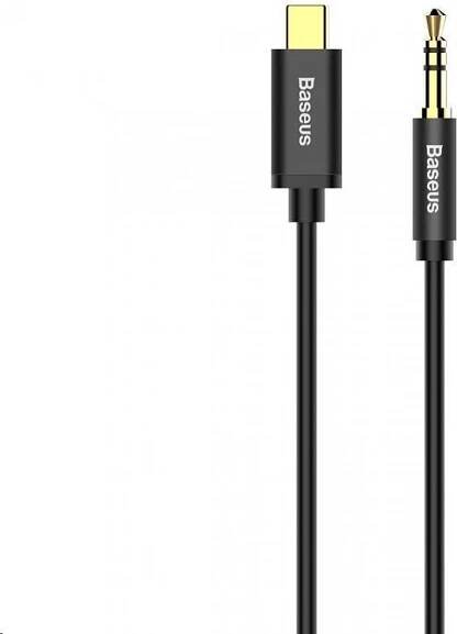 Baseus M01 Aux kabel - USB-C / 3,5mm jack / 1,2m černý CAM01-01