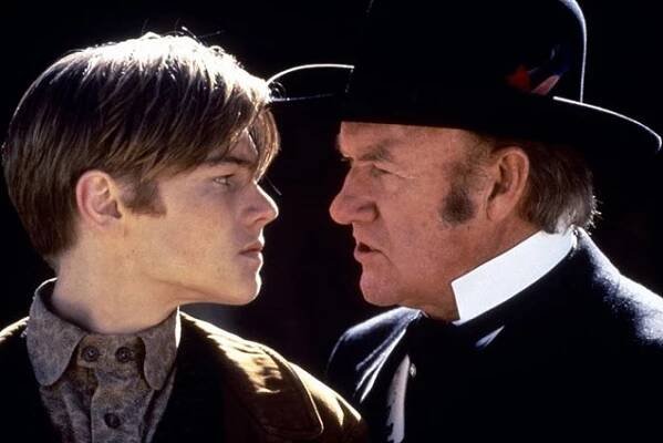 Rychlejší než smrt - Z filmu - Leonardo DiCaprio, Gene Hackman