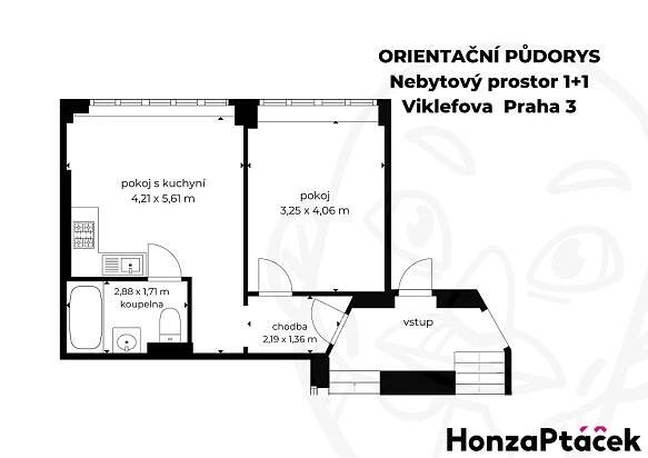 Prodej, nebytový prostor 1+1, Viklefova, Praha • HONZA PTÁČEK • realitní makléř | realitní kancelář | reality Praha a okolí