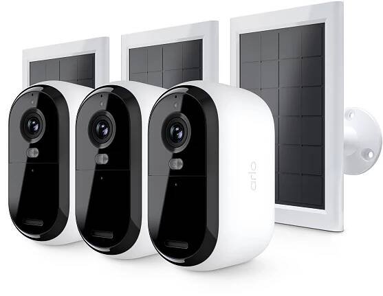 Arlo Essential Gen.2 Bundle 2K Outdoor Security Camera, 3 + 3, bílá