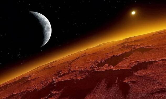 Lunas de marte desde el planeta