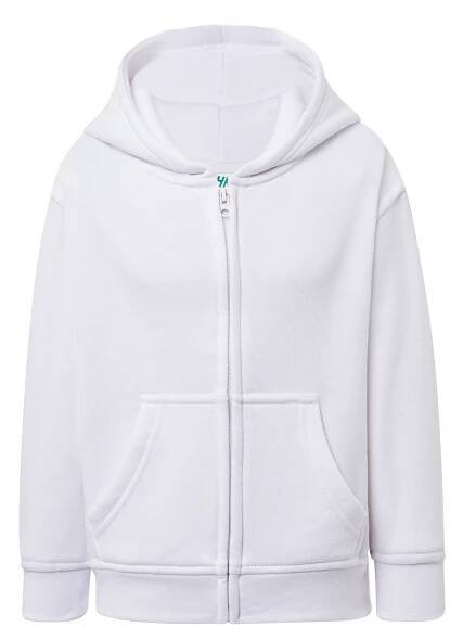 JHK dětská mikina polyester bílá