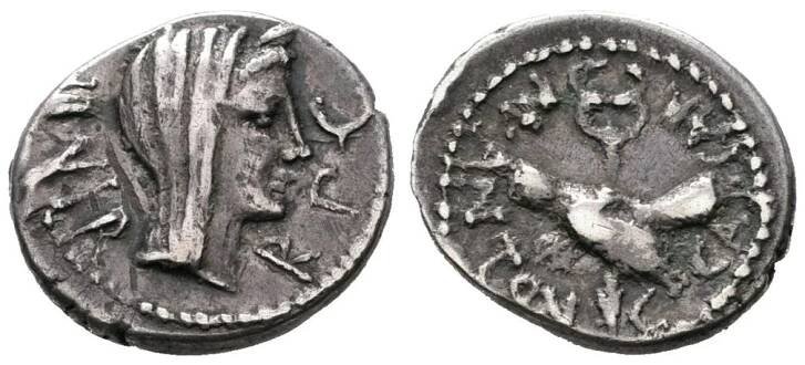 Marcus Antonius a Octavianus, Quinár, A. 1674
