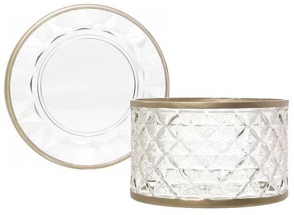 Yankee Candle - sada stínítka a talířku Langham, na velkou svíčku - Country Rose