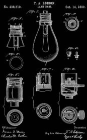 Obrázek produktu Pánské tričko Žárovka Patent T. A. Edisona